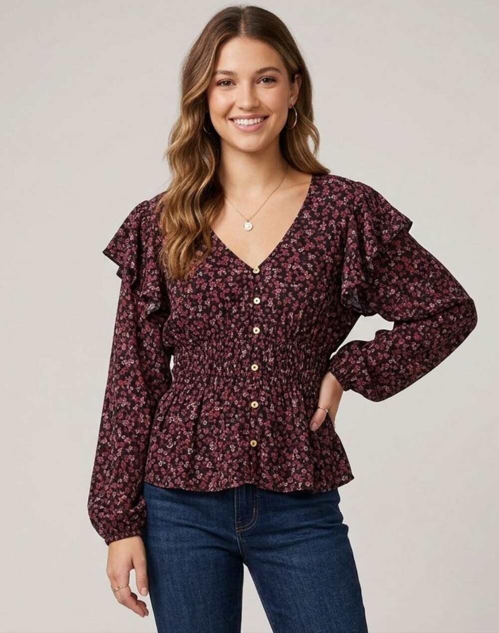 🩵 SUGARFOX Boho Woman's Blouse